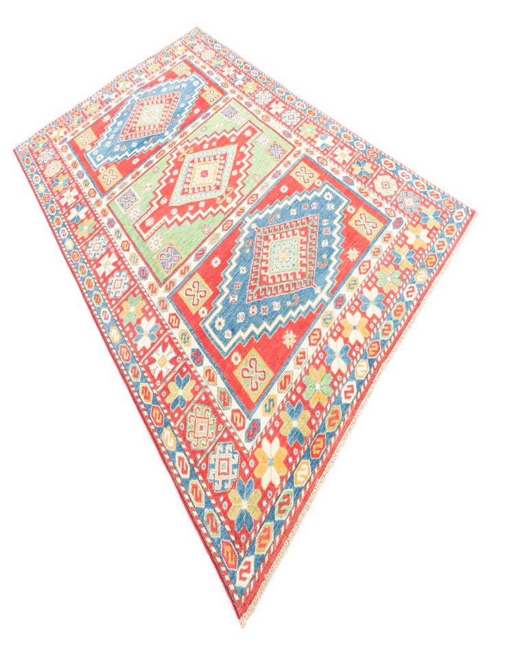 Detail image of 5' 9 x 9' 2  Hand Knotted Kazak Rug