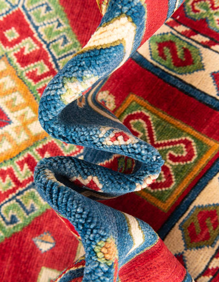 Detail image of 5' 9 x 9' 2  Hand Knotted Kazak Rug