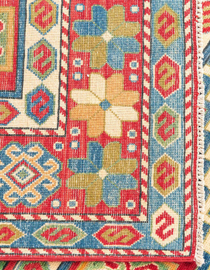 Detail image of 5' 9 x 9' 2  Hand Knotted Kazak Rug