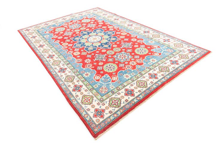 Detail image of 6' 7 x 10' Hand Knotted Kazak Rug