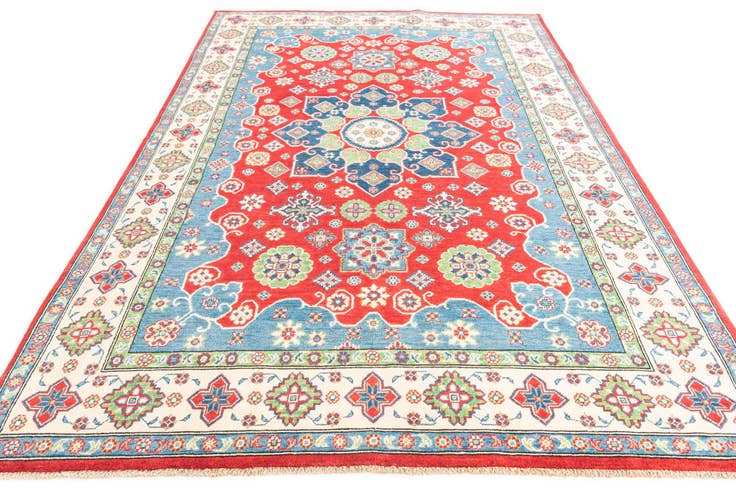 Detail image of 6' 7 x 10' Hand Knotted Kazak Rug