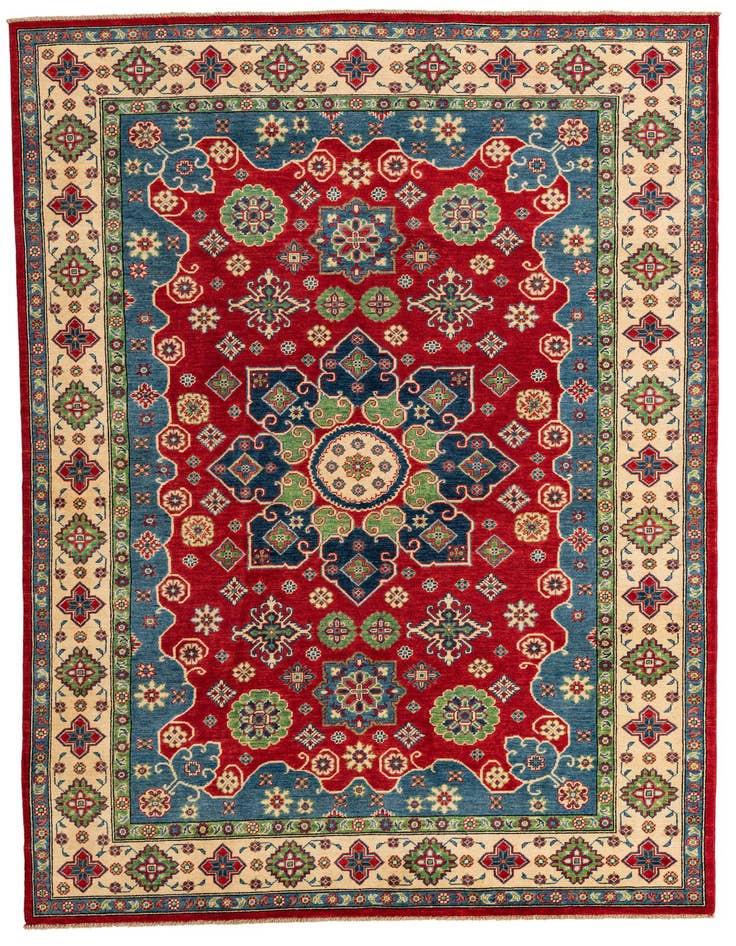 Detail image of 6' 7 x 10' Hand Knotted Kazak Rug