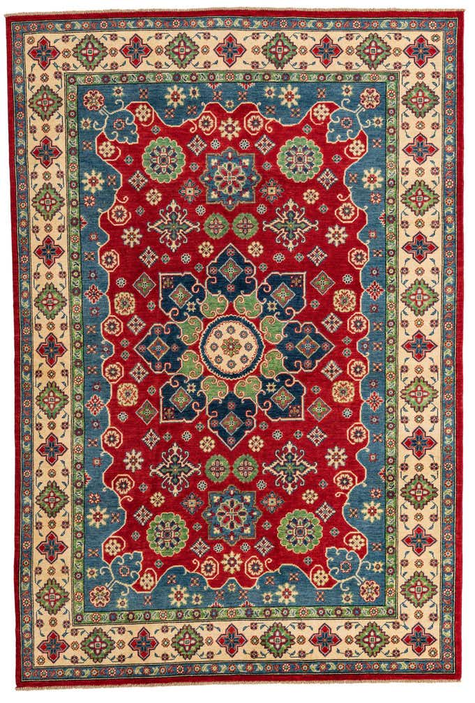 6' 7 x 10' Hand Knotted Kazak Rug