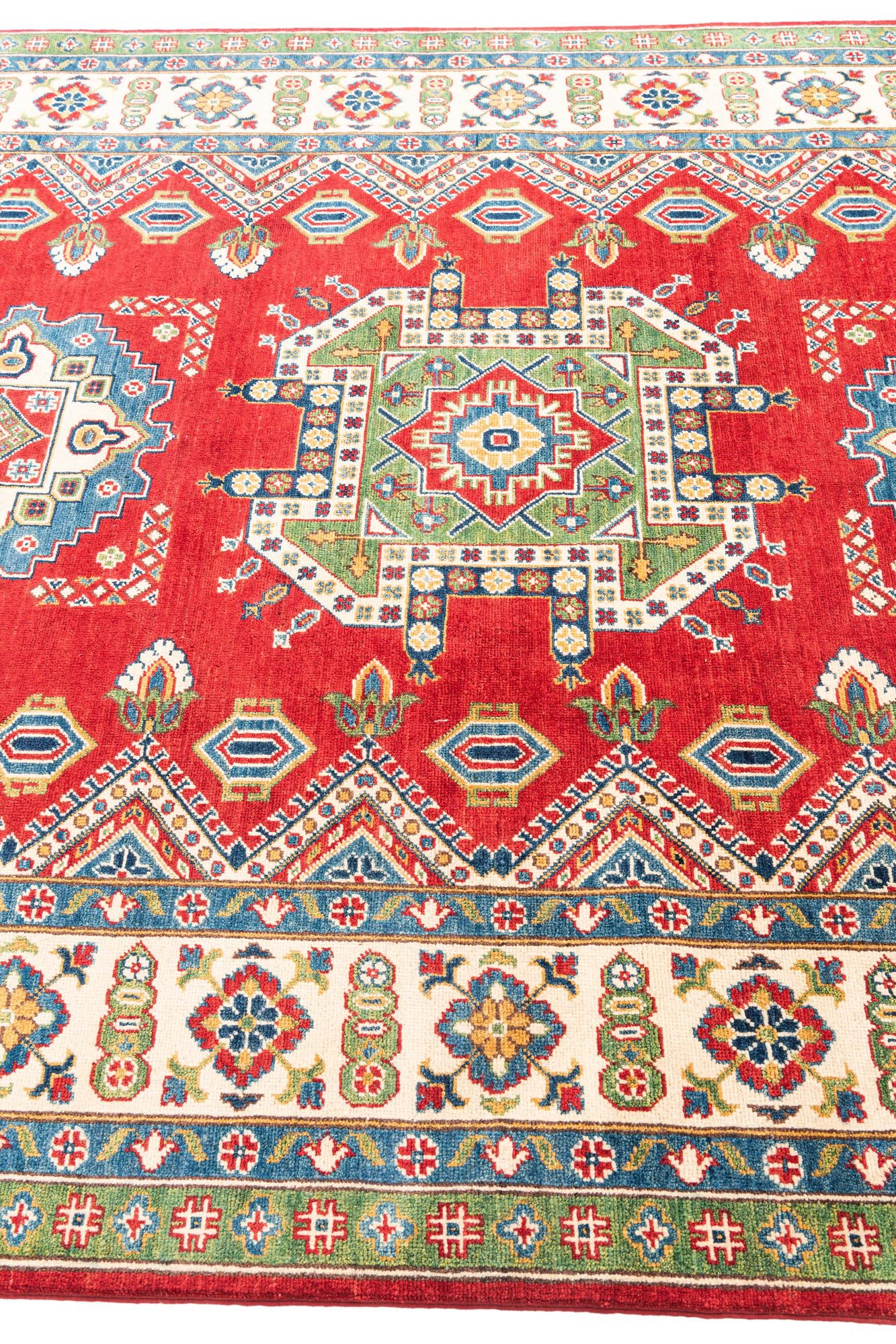 6' 7 x 9' Hand Knotted Kazak Rug