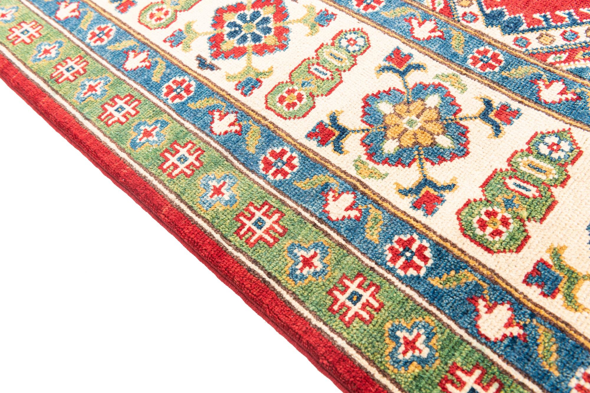 6' 7 x 9' Hand Knotted Kazak Rug