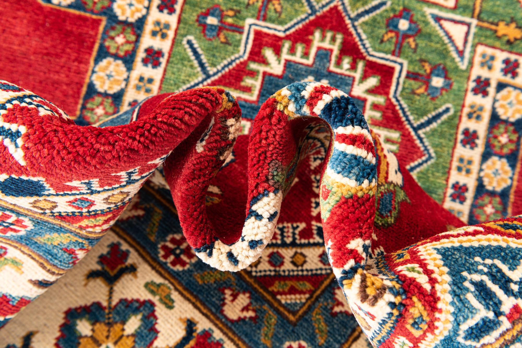 6' 7 x 9' Hand Knotted Kazak Rug