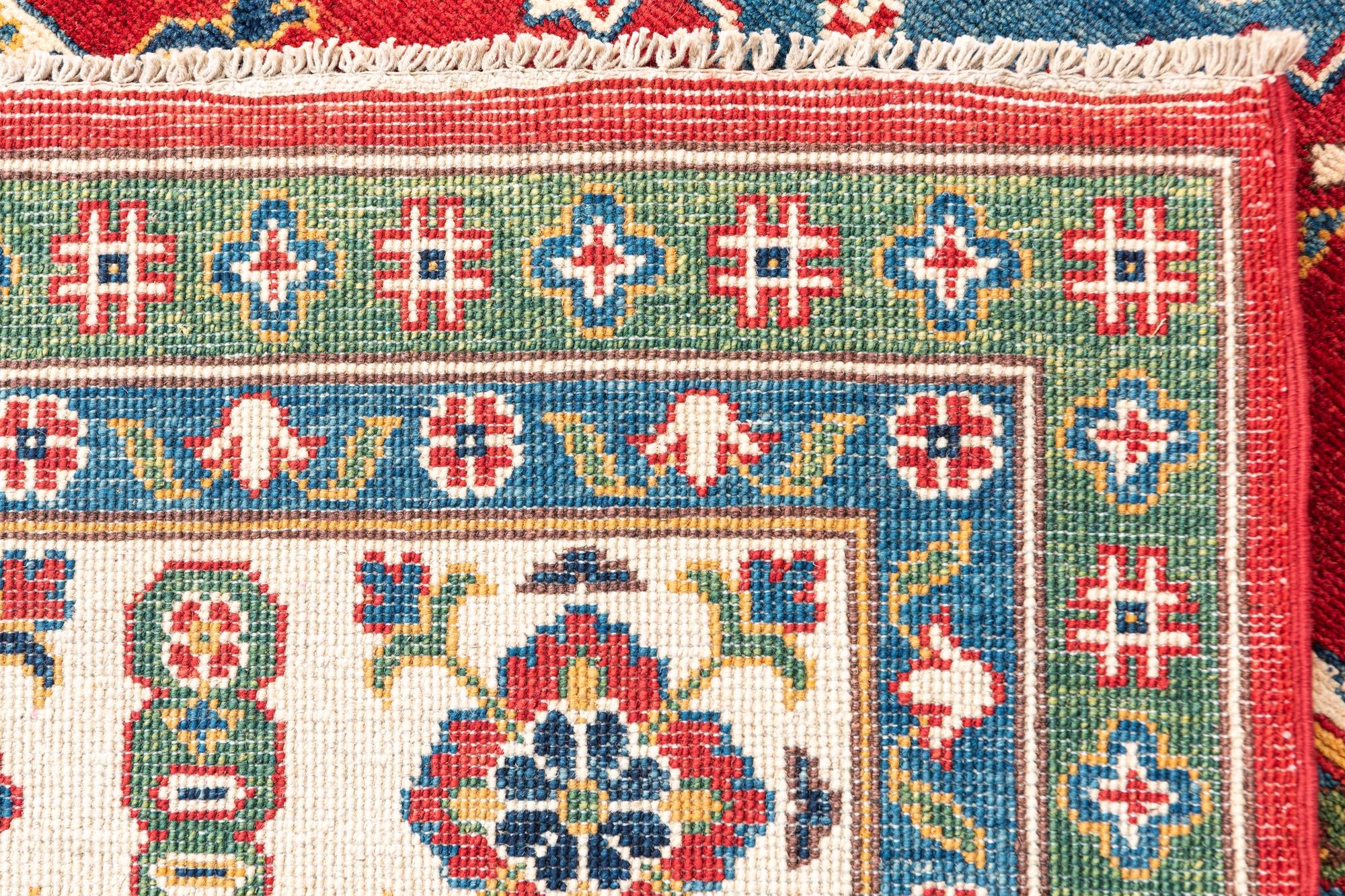 6' 7 x 9' Hand Knotted Kazak Rug