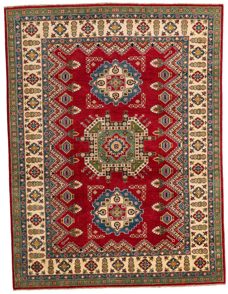 Detail image of 6' 7 x 9' Hand Knotted Kazak Rug