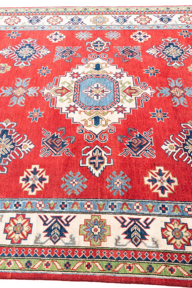 Detail image of 6' 8 x 10' Hand Knotted Kazak Rug
