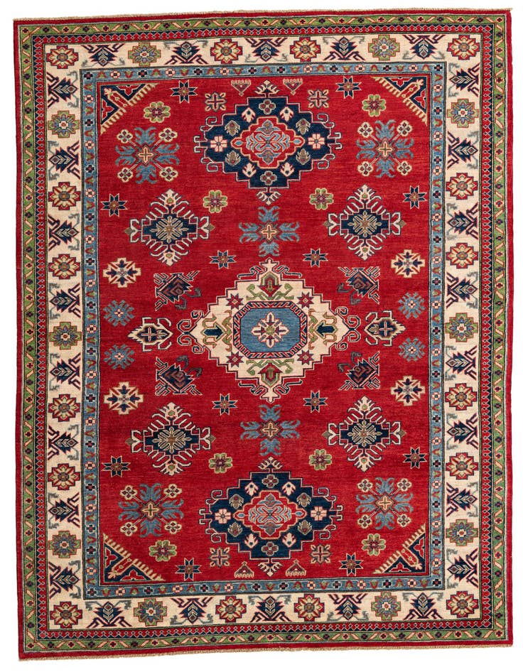 Detail image of 6' 8 x 10' Hand Knotted Kazak Rug