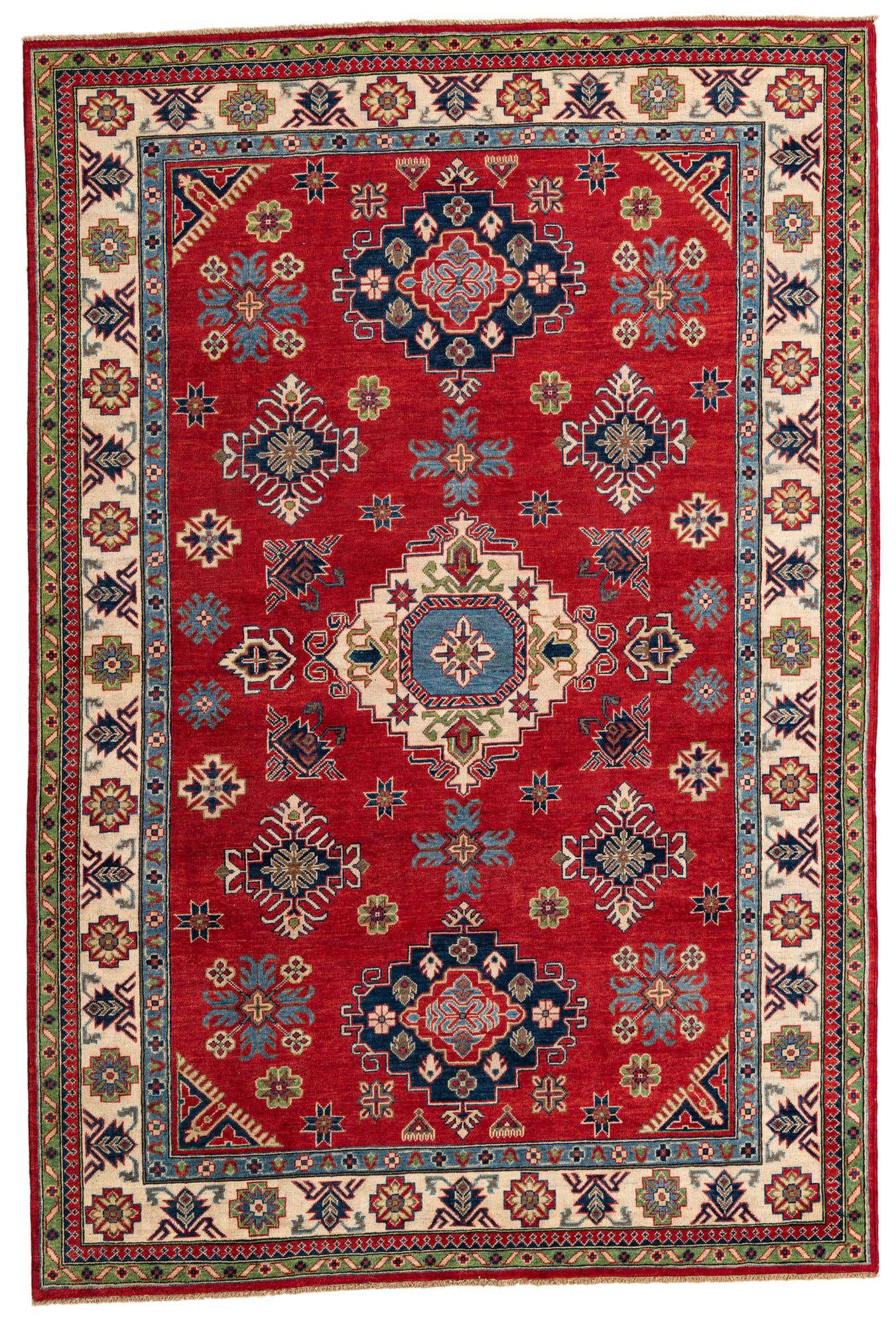 6' 8 x 10' Hand Knotted Kazak Rug