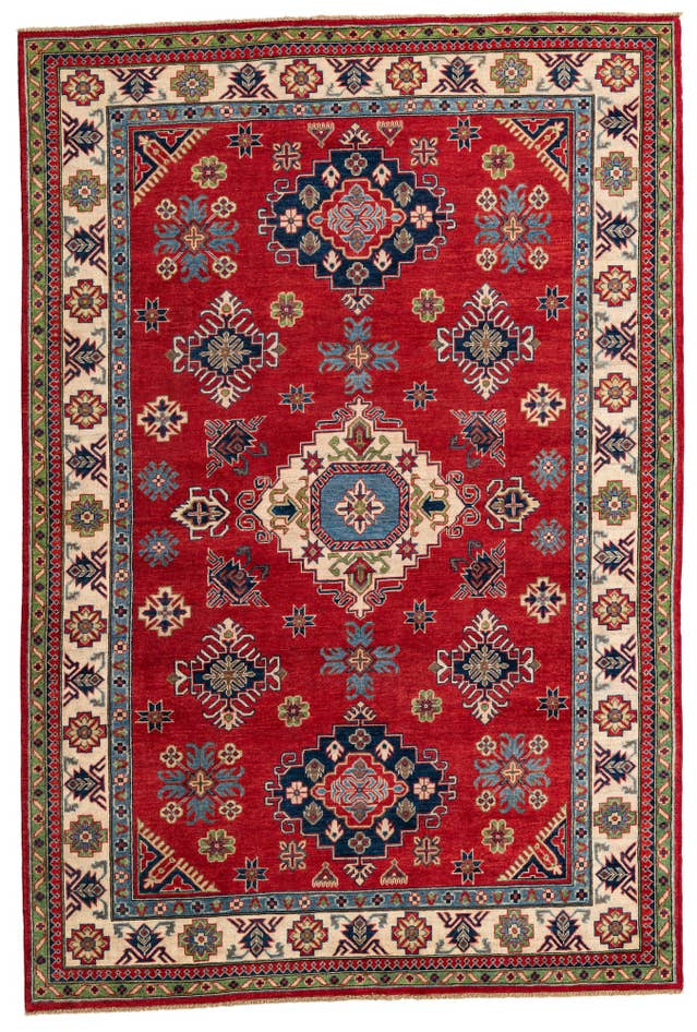 Detail image of 6' 8 x 10' Hand Knotted Kazak Rug
