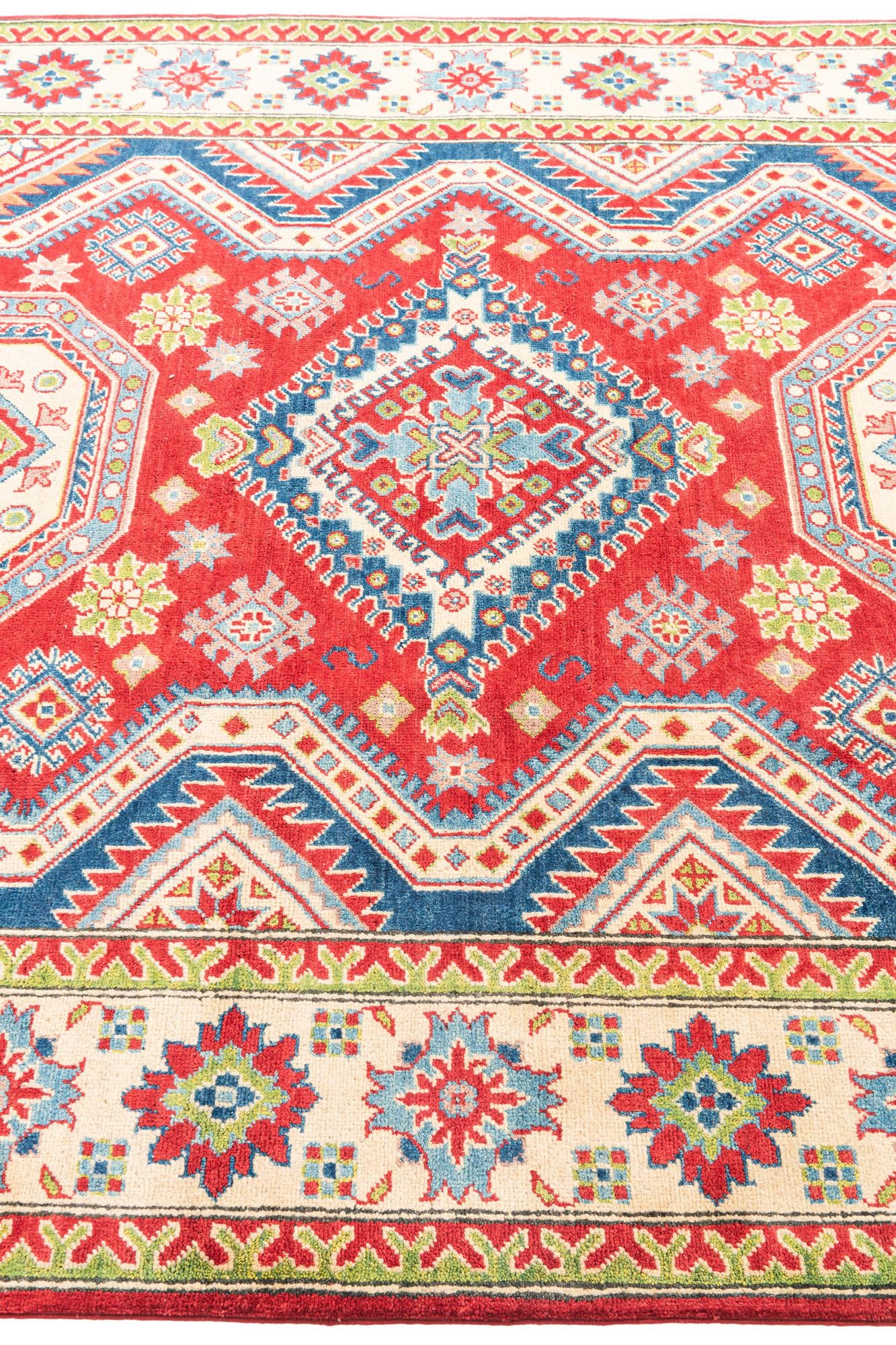 6' x 9' 2 Hand Knotted Kazak Rug