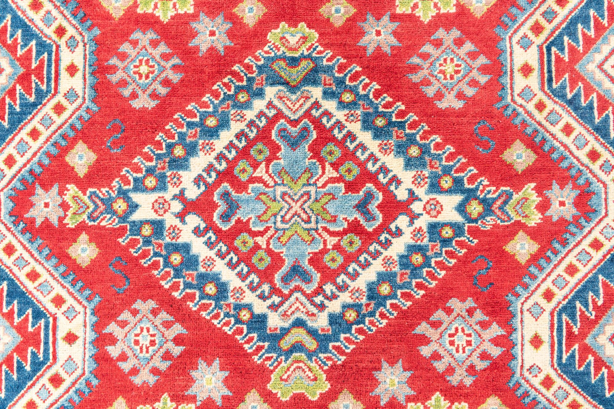 6' x 9' 2 Hand Knotted Kazak Rug