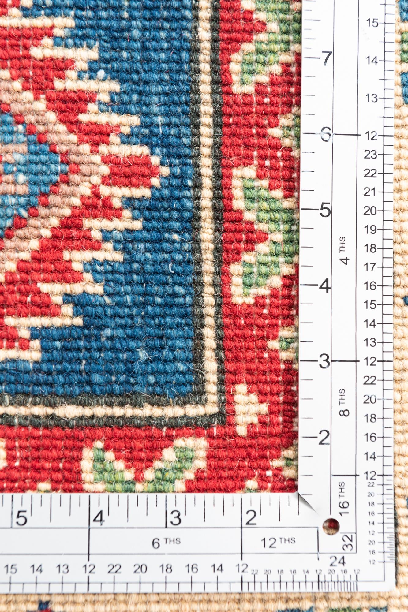 6' x 9' 2 Hand Knotted Kazak Rug