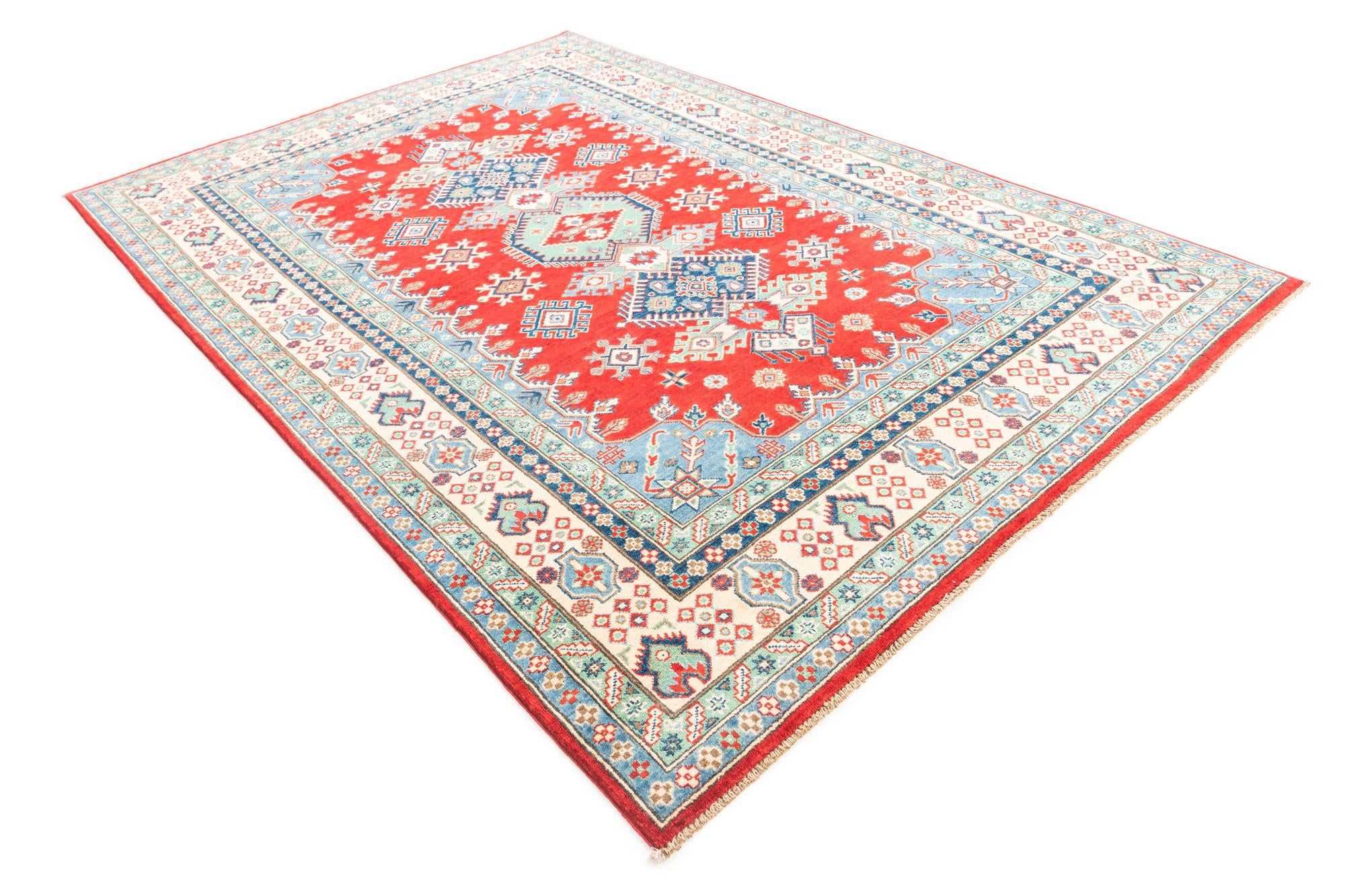 6' 6 x 9' 7 Hand Knotted Kazak Rug