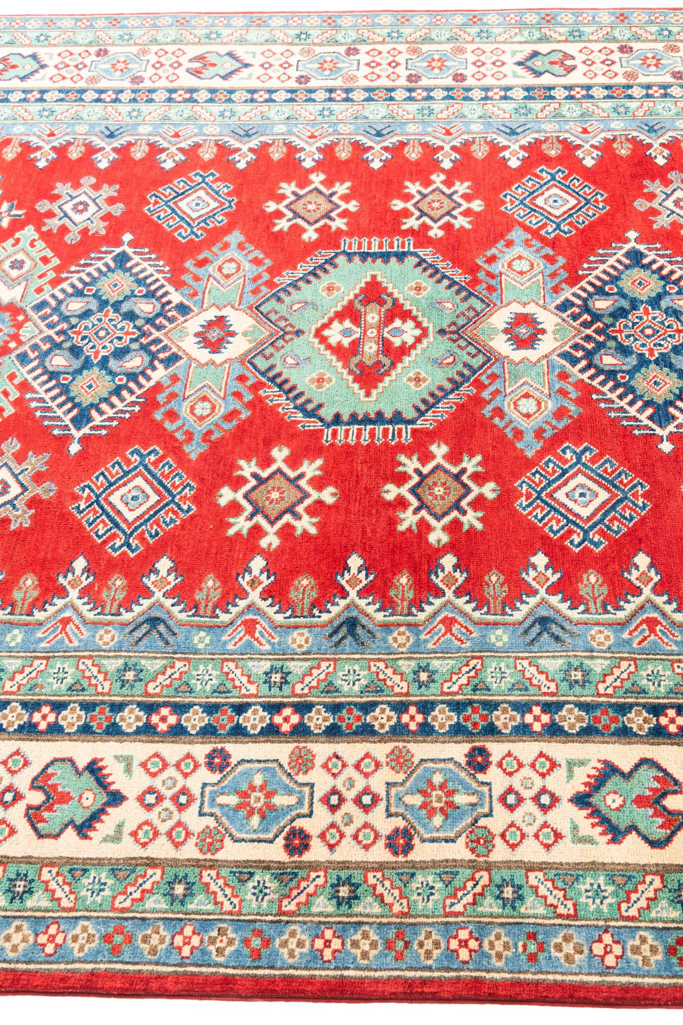 6' 6 x 9' 7 Hand Knotted Kazak Rug