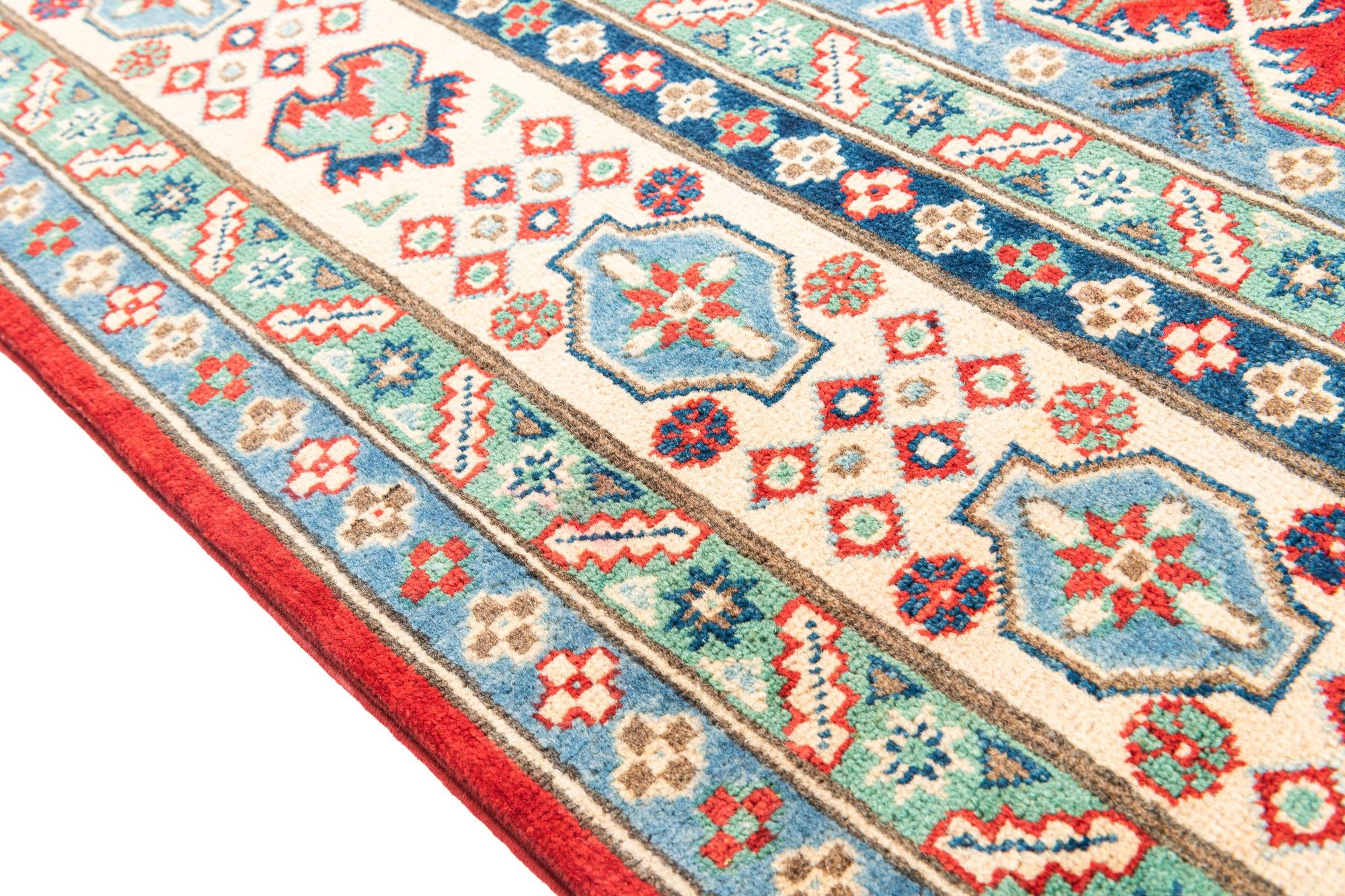 6' 6 x 9' 7 Hand Knotted Kazak Rug