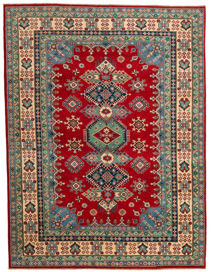 Detail image of 6' 6 x 9' 7 Hand Knotted Kazak Rug