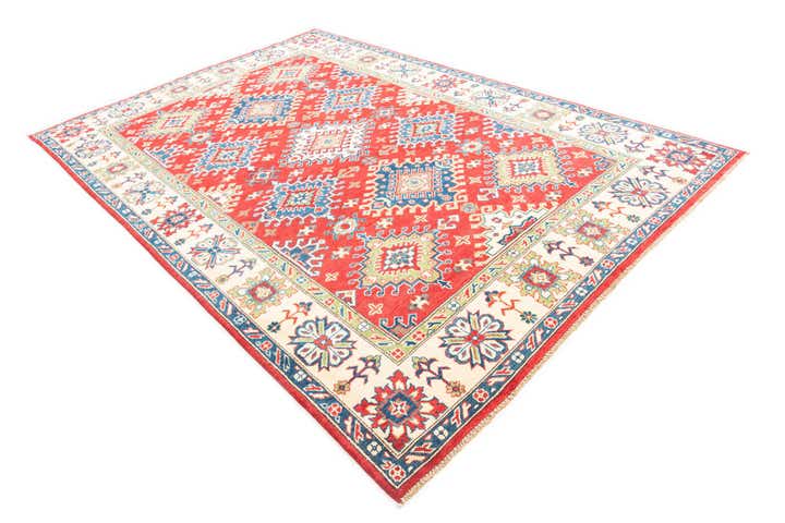 6' 8 x 9' 9 Hand Knotted Kazak Rug