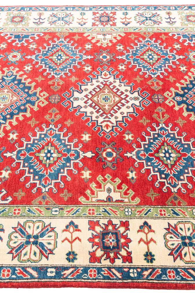 6' 8 x 9' 9 Hand Knotted Kazak Rug