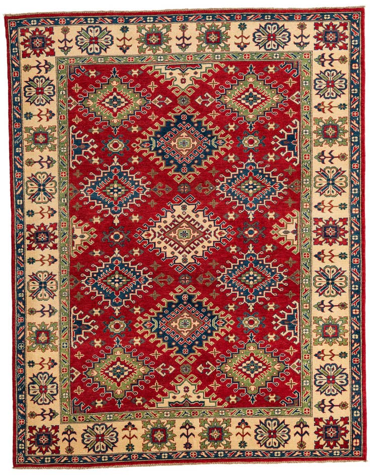 Detail image of 6' 8 x 9' 9 Hand Knotted Kazak Rug
