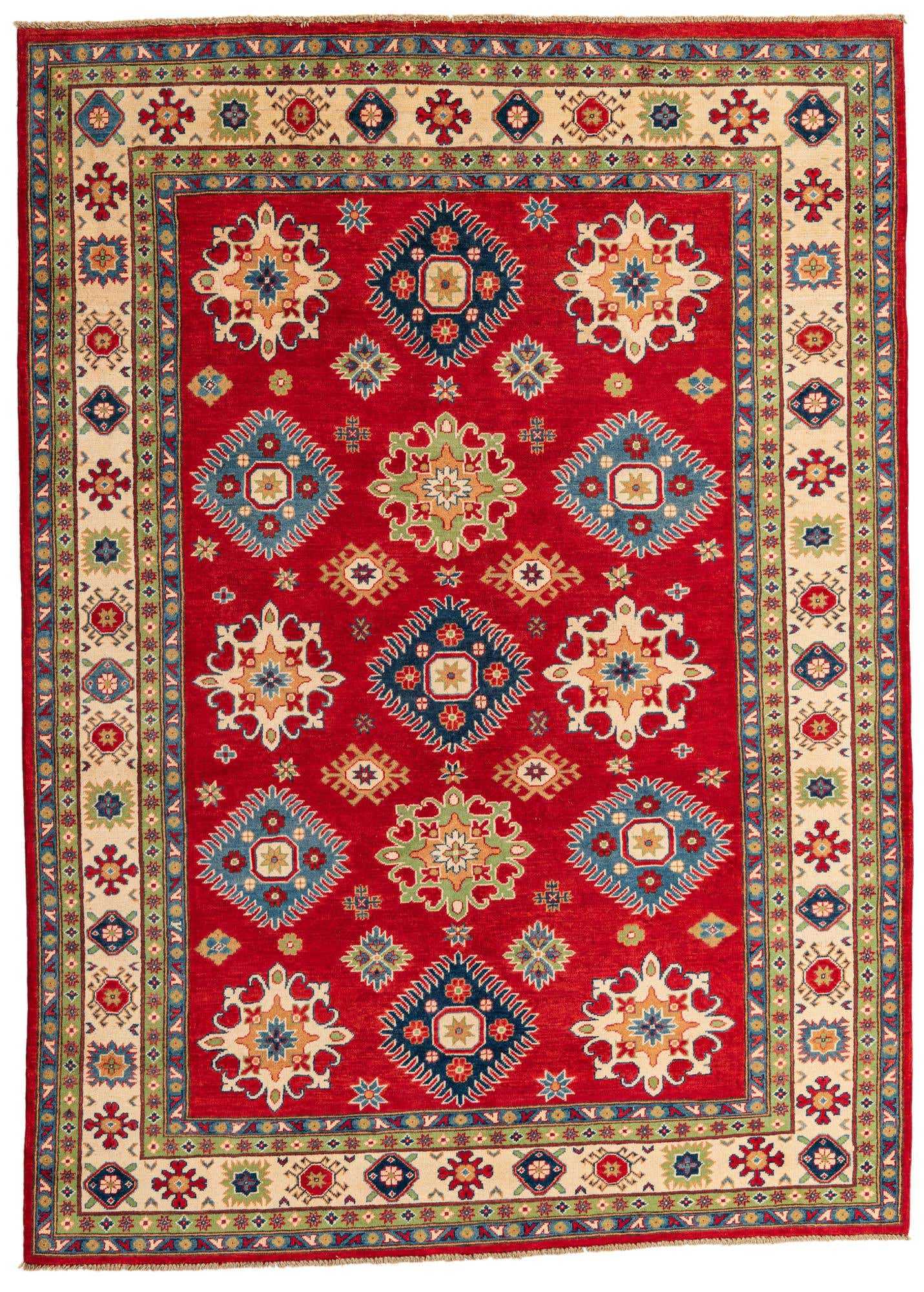 6' 9 x 9' 5 Hand Knotted Kazak Rug