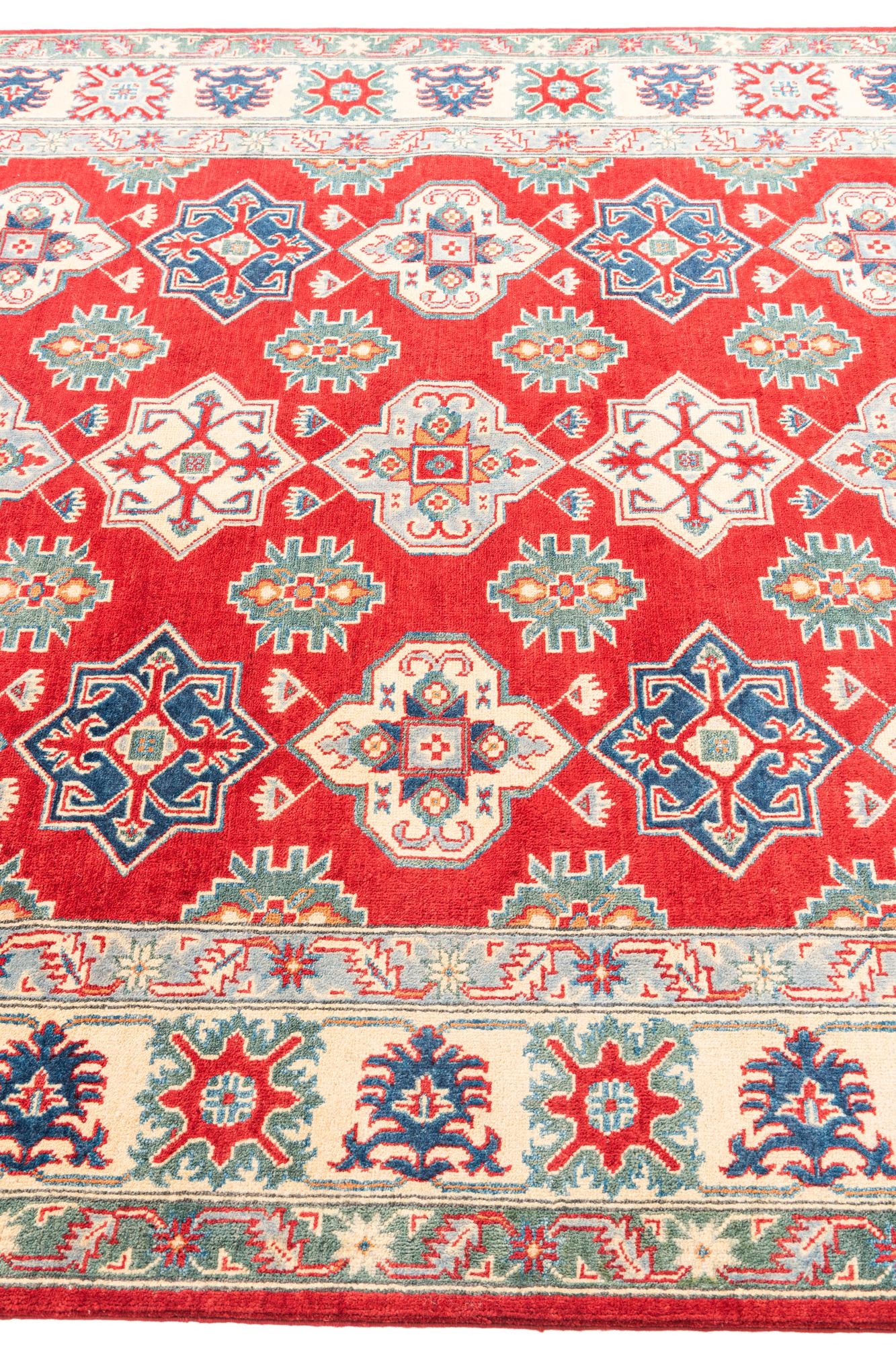 6' 7 x 9' 9 Hand Knotted Kazak Rug