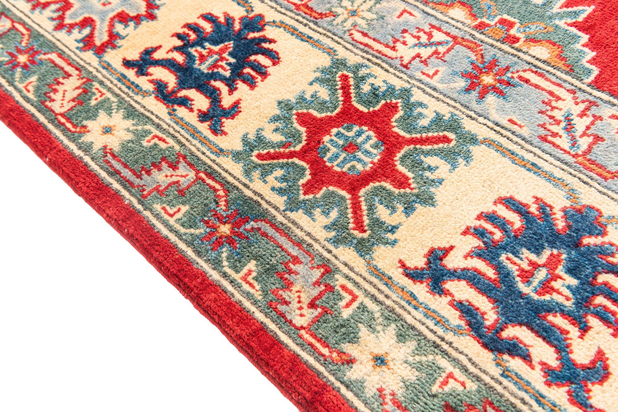 6' 7 x 9' 9 Hand Knotted Kazak Rug