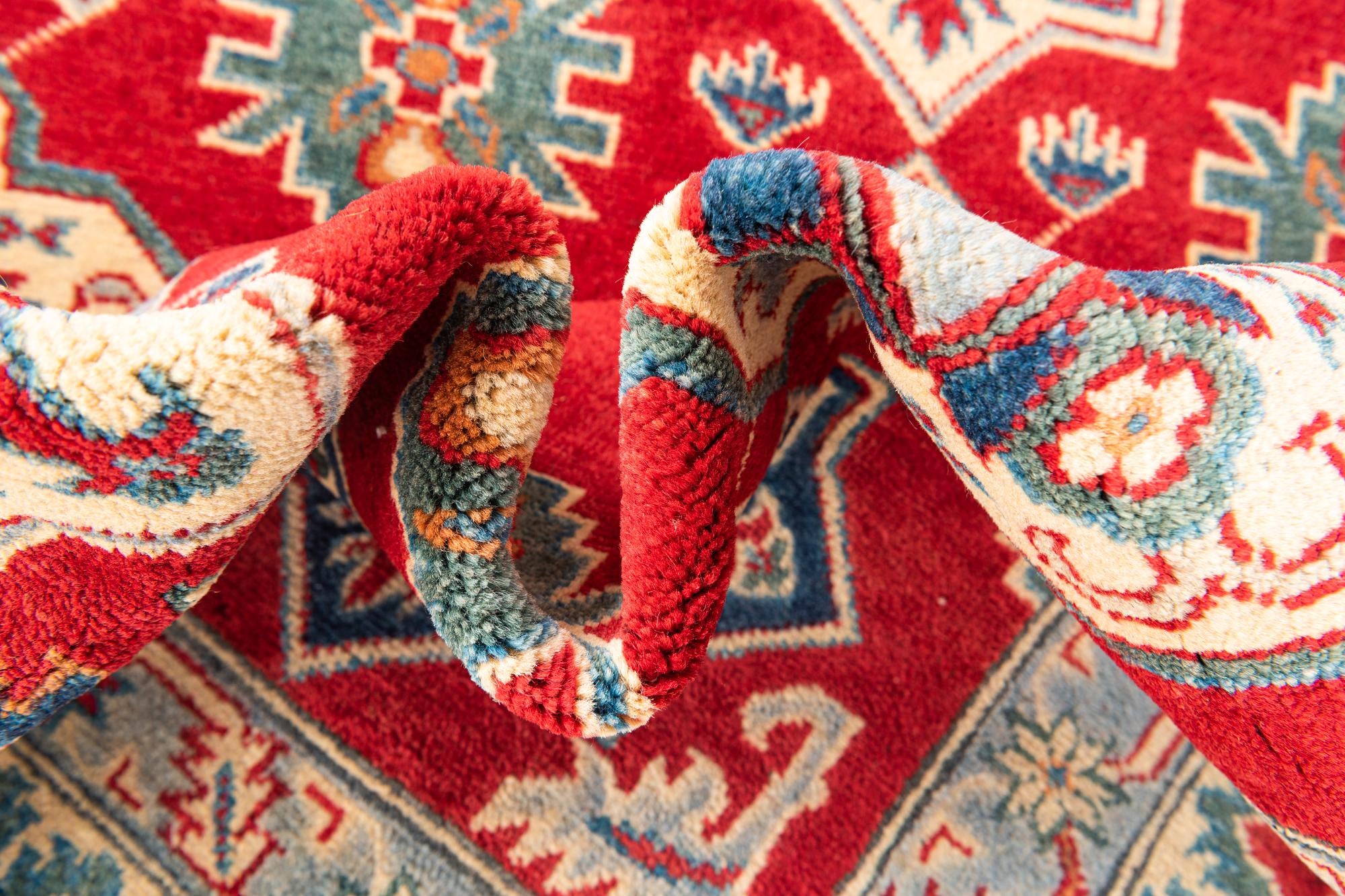 6' 7 x 9' 9 Hand Knotted Kazak Rug