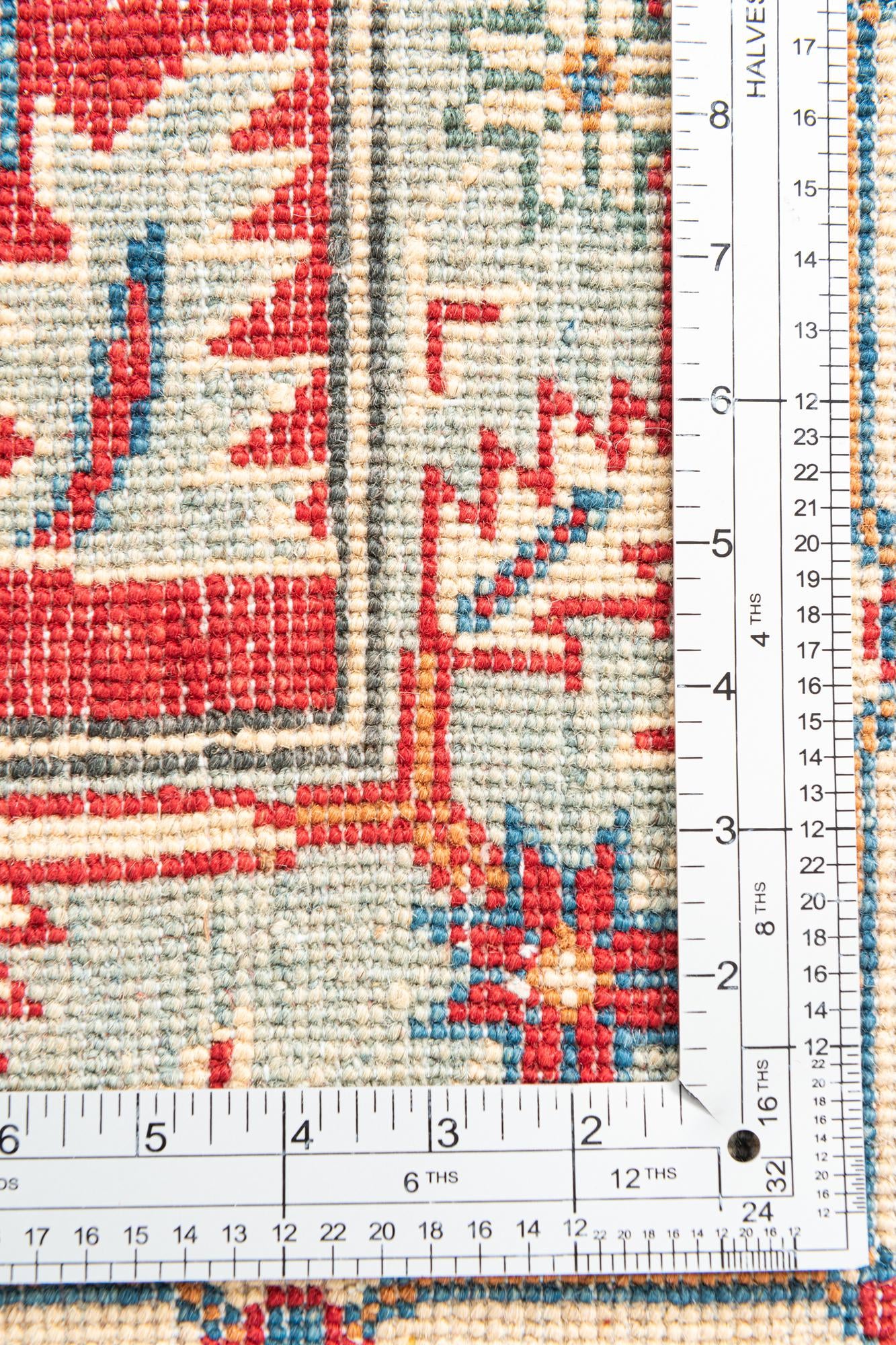 6' 7 x 9' 9 Hand Knotted Kazak Rug