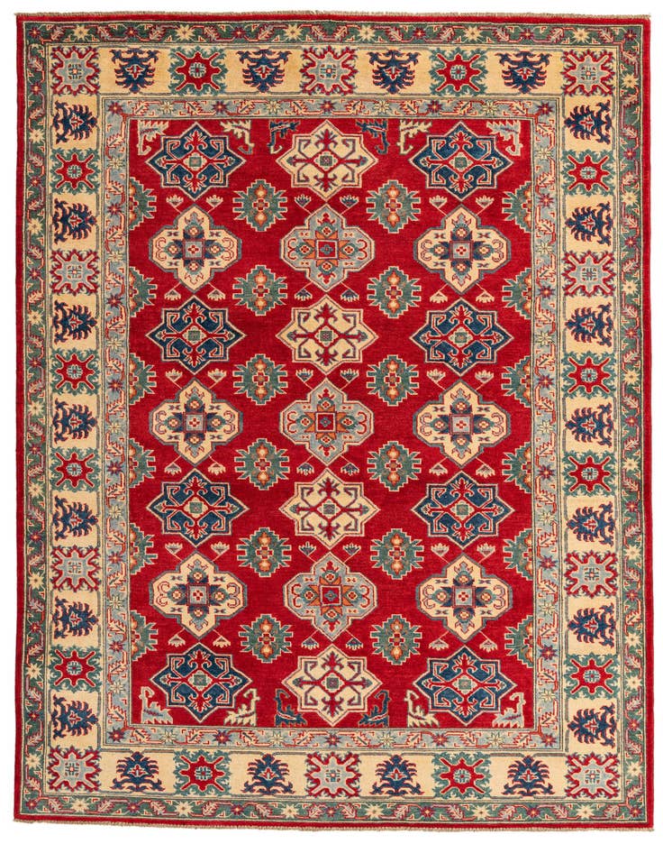 Detail image of 6' 7 x 9' 9 Hand Knotted Kazak Rug