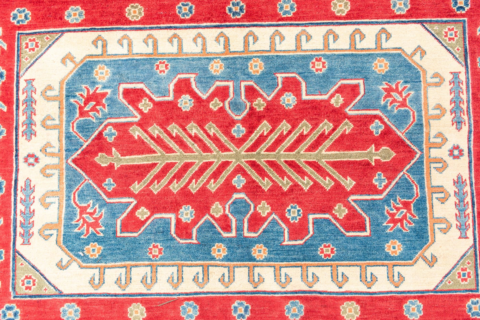 6' 7 x 9' 9 Hand Knotted Kazak Rug