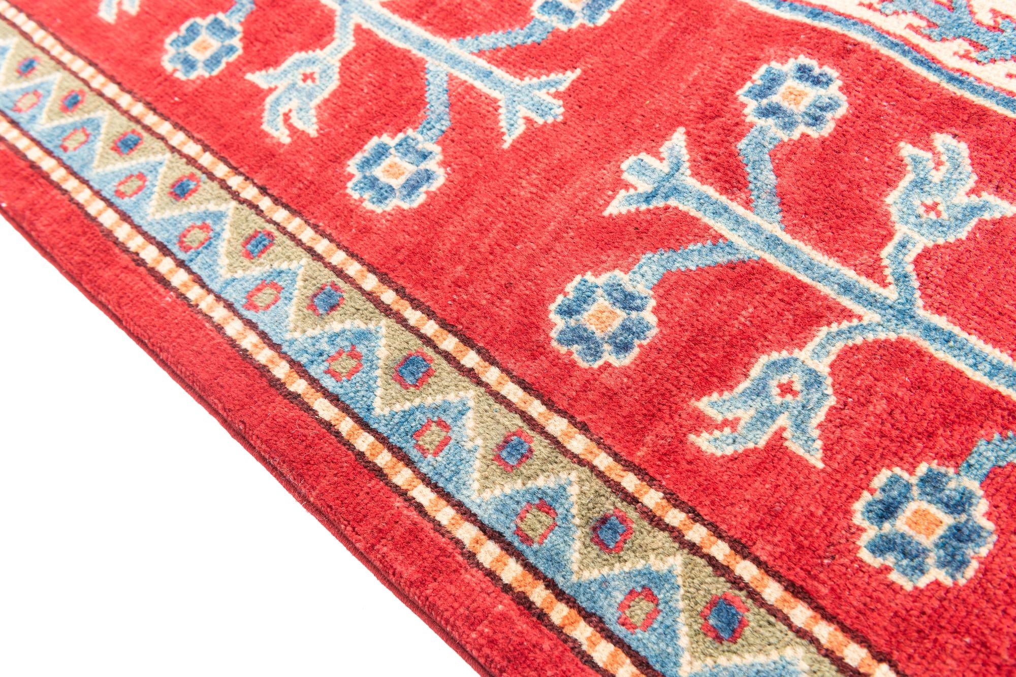 6' 7 x 9' 9 Hand Knotted Kazak Rug