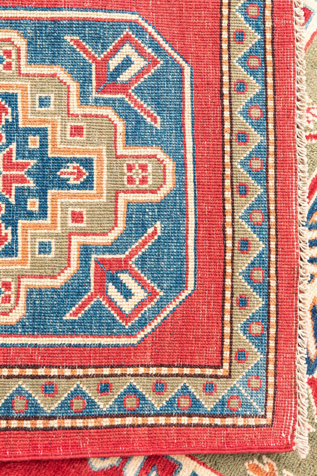 6' 7 x 9' 9 Hand Knotted Kazak Rug