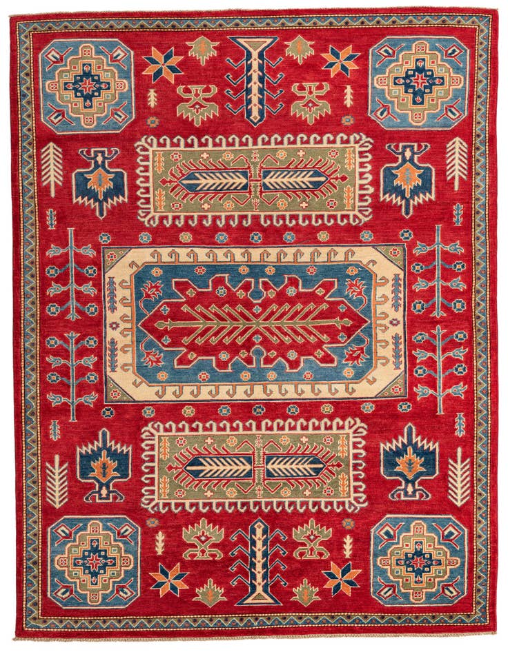 Detail image of 6' 7 x 9' 9 Hand Knotted Kazak Rug
