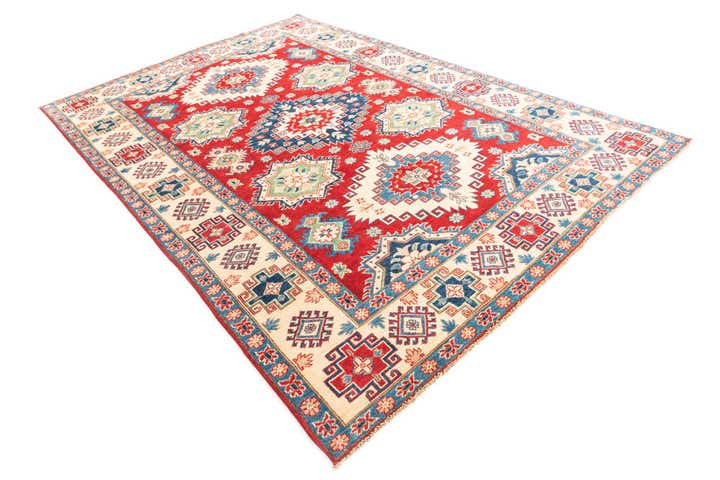 6' 7 x 9' 9 Hand Knotted Kazak Rug
