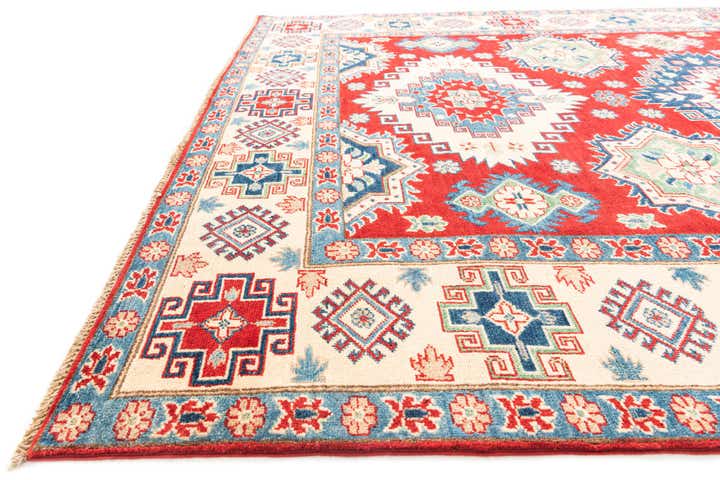 6' 7 x 9' 9 Hand Knotted Kazak Rug