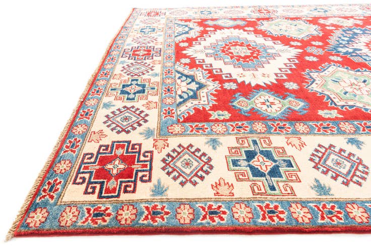 Detail image of 6' 7 x 9' 9 Hand Knotted Kazak Rug