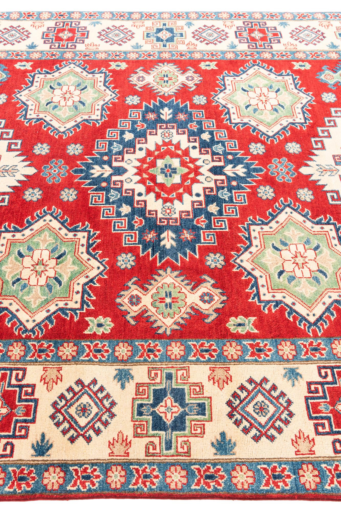 6' 7 x 9' 9 Hand Knotted Kazak Rug