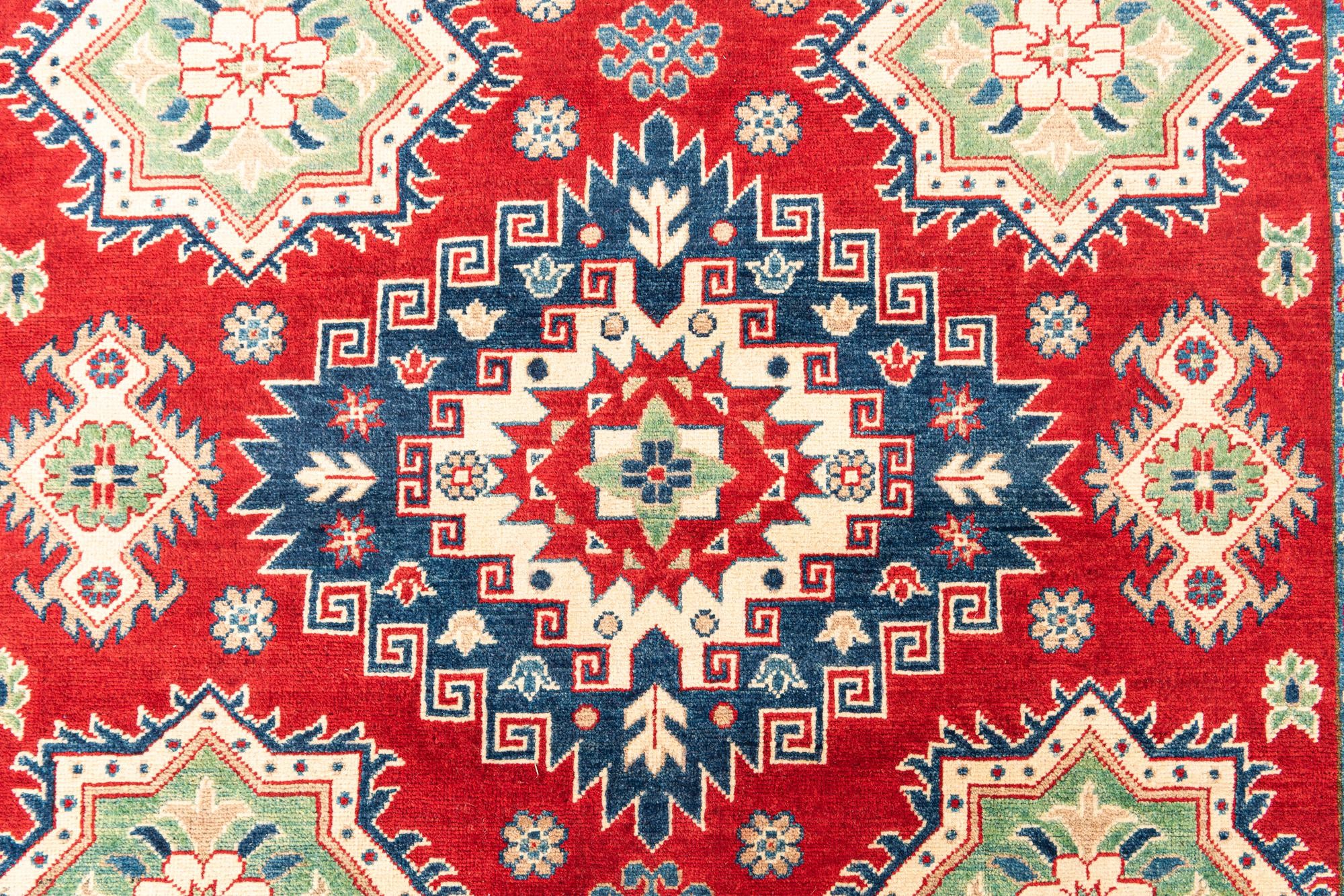 6' 7 x 9' 9 Hand Knotted Kazak Rug