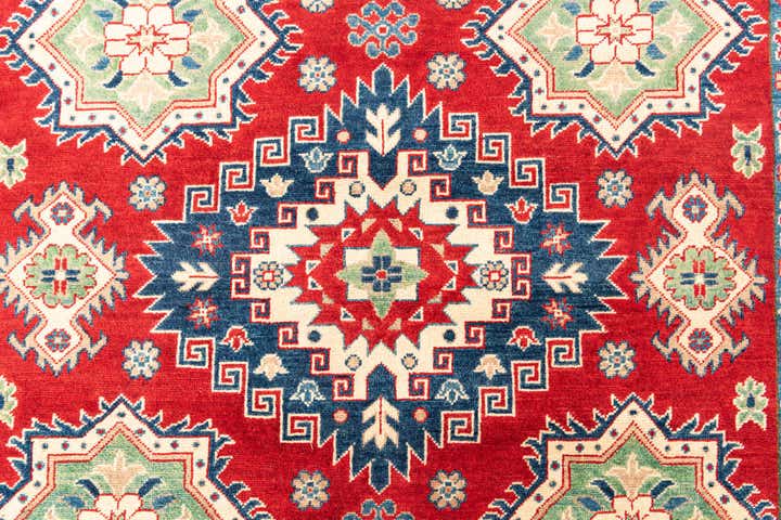 6' 7 x 9' 9 Hand Knotted Kazak Rug
