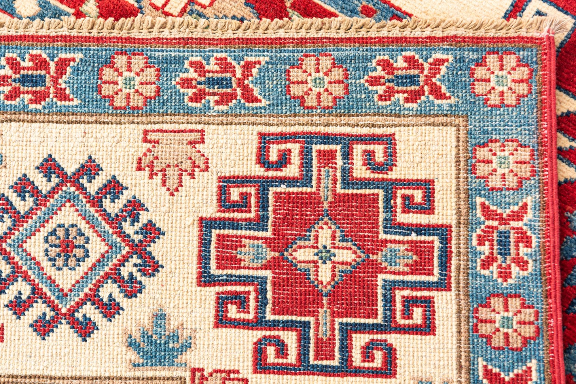6' 7 x 9' 9 Hand Knotted Kazak Rug