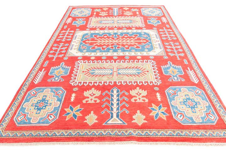 6' 8 x 9' 10 Hand Knotted Kazak Rug