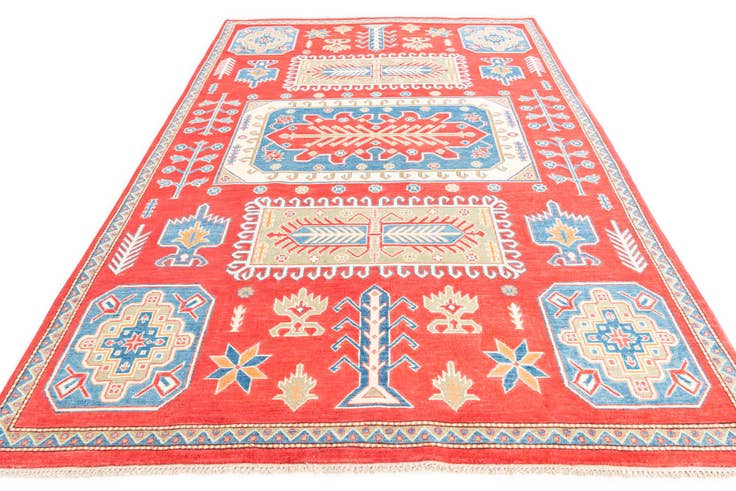 Detail image of 6' 8 x 9' 10 Hand Knotted Kazak Rug