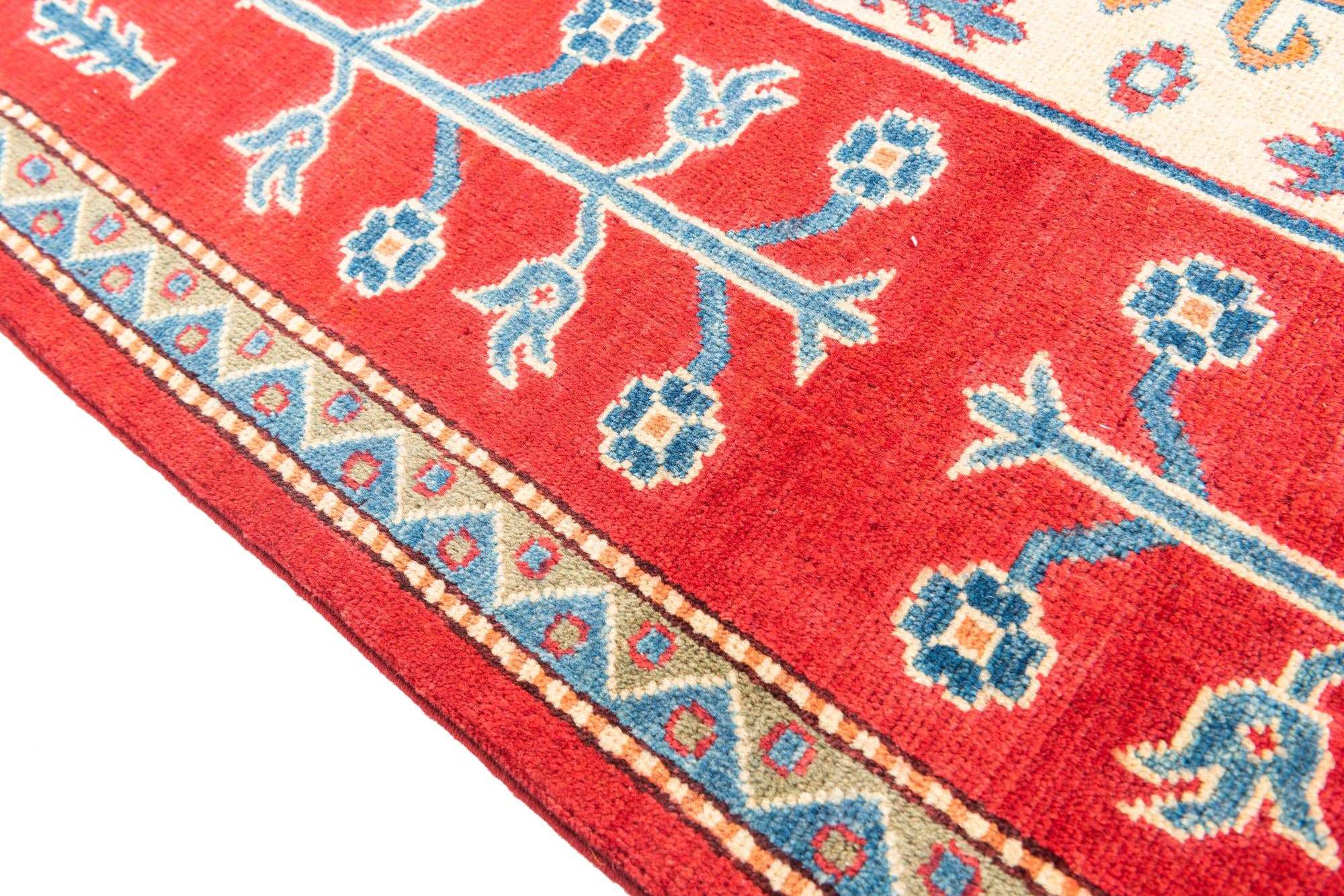 6' 8 x 9' 10 Hand Knotted Kazak Rug