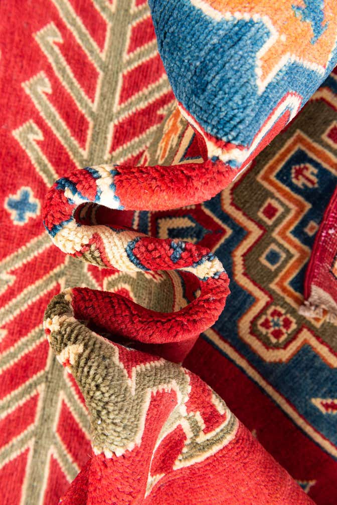 6' 8 x 9' 10 Hand Knotted Kazak Rug
