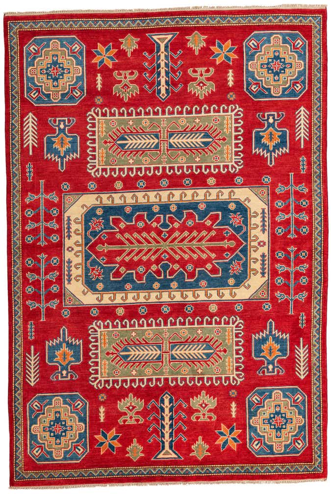 6' 8 x 9' 10 Hand Knotted Kazak Rug