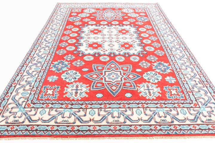 6' 10 x 9' 9 Hand Knotted Kazak Rug