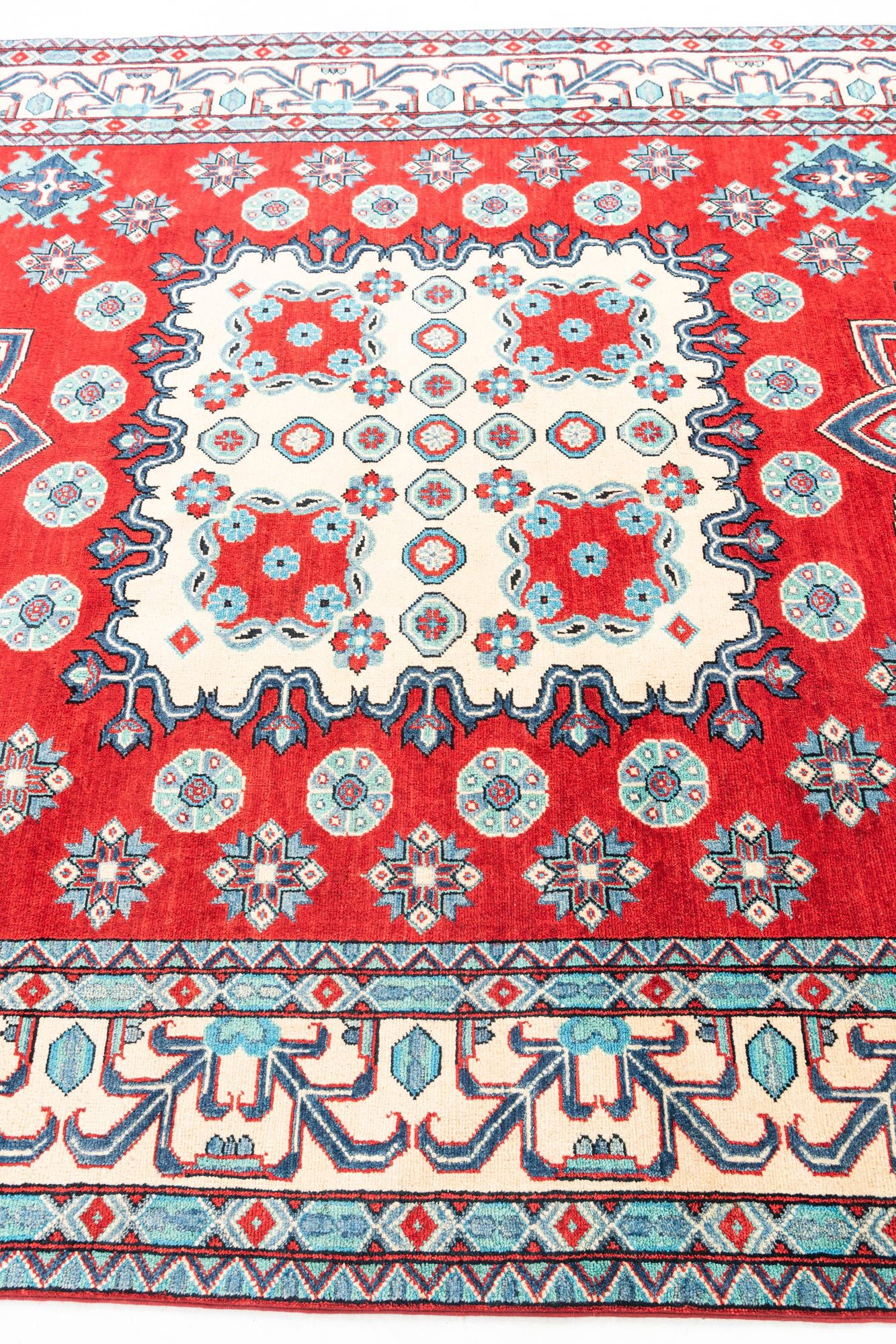 6' 10 x 9' 9 Hand Knotted Kazak Rug